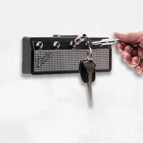 Creative Fender Radio Plugs Key Holder Retro Wall Mounting Keys Holder Jack Zinc Alloy Key Organizer Music Key Storage Frame